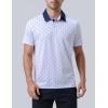 image3Pack Mens Golf Shirt Performance Sport Short Sleeve Moisture Wicking Dry Fit Golf Polo Active Shirts for MenPrinted NavyWhiteLavender
