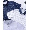image3Pack Mens Golf Shirt Performance Sport Short Sleeve Moisture Wicking Dry Fit Golf Polo Active Shirts for MenPrinted NavyWhiteLavender