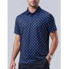 image3Pack Mens Golf Shirt Performance Sport Short Sleeve Moisture Wicking Dry Fit Golf Polo Active Shirts for MenPrinted NavyWhiteLavender
