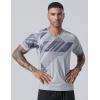 image5 Pack Mens VNeck Dry Fit TShirts Active Athletic Short Sleeve Workout Tops Performance Gym Tees Available in Plus SizeBlueBlackCharcoalLight GrayGradient Red