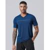 image5 Pack Mens VNeck Dry Fit TShirts Active Athletic Short Sleeve Workout Tops Performance Gym Tees Available in Plus SizeBlueBlackCharcoalLight GrayGradient Red