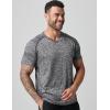 image5 Pack Mens VNeck Dry Fit TShirts Active Athletic Short Sleeve Workout Tops Performance Gym Tees Available in Plus SizeBlueBlackCharcoalLight GrayGradient Red