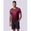 image5 Pack Mens VNeck Dry Fit TShirts Active Athletic Short Sleeve Workout Tops Performance Gym Tees Available in Plus SizeBlueBlackCharcoalLight GrayGradient Red