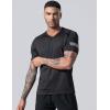 image5 Pack Mens VNeck Dry Fit TShirts Active Athletic Short Sleeve Workout Tops Performance Gym Tees Available in Plus SizeBlueBlackCharcoalLight GrayGradient Red