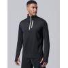 imageLiberty Imports 3Pack Mens QuarterZip Pullover Lightweight Long Sleeve Athletic Jackets Performance Workout Running ShirtsBlackBurgundyGlacier Blue