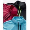 imageLiberty Imports 3Pack Mens QuarterZip Pullover Lightweight Long Sleeve Athletic Jackets Performance Workout Running ShirtsBlackBurgundyGlacier Blue