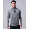 imageLiberty Imports 3Pack Mens QuarterZip Pullover Lightweight Long Sleeve Athletic Jackets Performance Workout Running ShirtsBlackGrayNavy
