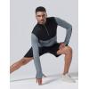 imageLiberty Imports 3Pack Mens QuarterZip Pullover Lightweight Long Sleeve Athletic Jackets Performance Workout Running ShirtsGrayKhakiBlue