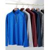 imageLiberty Imports 3Pack Mens QuarterZip Pullover Lightweight Long Sleeve Athletic Jackets Performance Workout Running ShirtsLight GrayBlueMaroon