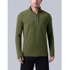 imageLiberty Imports 3Pack Mens QuarterZip Pullover Lightweight Long Sleeve Athletic Jackets Performance Workout Running ShirtsOliveBlackSteel Blue