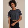image5 Pack Womens Workout Crop Tops Athletic Short Sleeve Gym Shirts Crew Neck TeesGreyPinkBluePurpleCharcoal