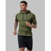 image3 Pack Mens Lightweight Short Sleeve Workout Hoodies Athletic Dry Fit Hooded T Shirts for Gym RunningBlackNavyOlive