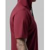 image3 Pack Mens Lightweight Short Sleeve Workout Hoodies Athletic Dry Fit Hooded T Shirts for Gym RunningMaroonOliveNavy