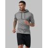image3 Pack Mens Lightweight Short Sleeve Workout Hoodies Athletic Dry Fit Hooded T Shirts for Gym RunningWhiteGrayBlack