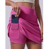 imageLiberty Pro 3 Pack Womens Athletic Skirts with Shorts Underneath Tennis Golf Skorts Tummy Control Pockets for Workout GymLight GrayFuchsiaBlack