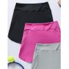 imageLiberty Pro 3 Pack Womens Athletic Skirts with Shorts Underneath Tennis Golf Skorts Tummy Control Pockets for Workout GymLight GrayFuchsiaBlack