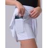 image3 Pack Girls Athletic Skirts with Builtin Shorts and Adjustable Waist Youth Kids Skorts Tennis Golf RunningBlackWhiteLavender