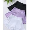 image3 Pack Girls Athletic Skirts with Builtin Shorts and Adjustable Waist Youth Kids Skorts Tennis Golf RunningBlackWhiteLavender