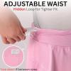 image3 Pack Girls Athletic Skirts with Builtin Shorts and Adjustable Waist Youth Kids Skorts Tennis Golf RunningBlackWhitePink
