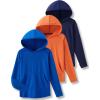 imageLiberty Imports 3Pack Youth Boys Teen DryFit Hoodies Long Sleeve Athletic Pullover Sweatshirts Lightweight ActivewearBlueOrangeNavy Blue
