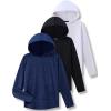imageLiberty Imports 3Pack Youth Boys Teen DryFit Hoodies Long Sleeve Athletic Pullover Sweatshirts Lightweight ActivewearWhiteBlackMidnight Navy