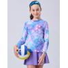 imageLiberty Pro 2 Pack Girls Rash Guard Two Piece Bathing Suit Long Sleeve Swimsuit  Toddler Swimwear with Skirts Shorts 3T12YSet 2