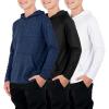 imageLiberty Imports 3Pack Youth Boys Teen DryFit Hoodies Long Sleeve Athletic Pullover Sweatshirts Lightweight ActivewearWhiteBlackMidnight Navy