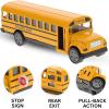 image12 Pack Diecast Yellow School Bus Model Toy 5quot Pullback Die Cast Metal Classic Long Nose Vehicles for Kids with Rubber Tires and Opening Doors  Bulk Party Favors Supplies