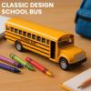 image12 Pack Diecast Yellow School Bus Model Toy 5quot Pullback Die Cast Metal Classic Long Nose Vehicles for Kids with Rubber Tires and Opening Doors  Bulk Party Favors Supplies