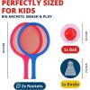 imageBadminton Racket Set for Kids Toddlers with Paddles Ball and Birdie  Junior Kindergarten Student Outdoor Sports Tennis Racquet Play Game Beach Toys2Pack