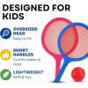 imageBadminton Racket Set for Kids Toddlers with Paddles Ball and Birdie  Junior Kindergarten Student Outdoor Sports Tennis Racquet Play Game Beach Toys2Pack