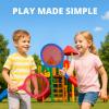 imageBadminton Racket Set for Kids Toddlers with Paddles Ball and Birdie  Junior Kindergarten Student Outdoor Sports Tennis Racquet Play Game Beach Toys2Pack