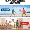 imageBadminton Racket Set for Kids Toddlers with Paddles Ball and Birdie  Junior Kindergarten Student Outdoor Sports Tennis Racquet Play Game Beach Toys2Pack