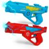 image2 Pack Electric Water Guns  Full Automatic Suction Power Soaker Blasters 32 FT Range Summer Outdoor Pool Auto Squirt Toys for Adults Kids RedBlue