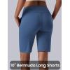 imageLiberty Pro 3 Pack Womens 10 Bermuda Shorts with Pockets Plus Size Quick Dry Casual Long Shorts KneeLength Tummy ControlOrchidMaroonDusty Blue