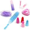 image:imagePetite Girls Heart Shaped Cosmetics Play Set  Kids Makeup Kit for Girls Washable Toddler Pretend Play Makeup Set