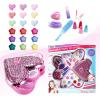 image:imagePetite Girls Heart Shaped Cosmetics Play Set  Kids Makeup Kit for Girls Washable Toddler Pretend Play Makeup Set
