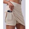 image:image3 Pack Womens Active Skorts with Pockets High Waist Athletic Skirts with Builtin Shorts for Tennis Golf WorkoutBeigeOliveBlack