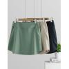 image:image3 Pack Womens Active Skorts with Pockets High Waist Athletic Skirts with Builtin Shorts for Tennis Golf WorkoutBeigeOliveBlack