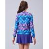 image:imageLiberty Pro 2 Pack Girls Rash Guard Two Piece Bathing Suit Long Sleeve Swimsuit  Toddler Swimwear with Skirts Shorts 3T12YPurple Mermaid