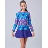 image:imageLiberty Pro 2 Pack Girls Rash Guard Two Piece Bathing Suit Long Sleeve Swimsuit  Toddler Swimwear with Skirts Shorts 3T12YPurple Mermaid