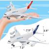 image:image6 Pack Diecast Commercial Airplane Toys 72 Big Model Airliners A380 Planes with Lights and Sound  1400 Pull Back Alloy Metal Aircraft Party Favors for Kids