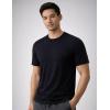 image:image3 Pack Mens Bamboo Viscose T Shirts Ultra Soft Breathable Bamboo Undershirts for Men Cooling Lounge TeesBlackBlackBlack