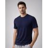 image:image3 Pack Mens Bamboo Viscose T Shirts Ultra Soft Breathable Bamboo Undershirts for Men Cooling Lounge TeesWhiteGrayNavy