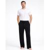image:imageMens Pajama Pants with Short Length 27 Inseam Soft Lightweight Lounge Sleep Pants with Pockets and FlyBlack