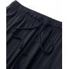 image:imageMens Pajama Pants with Short Length 27 Inseam Soft Lightweight Lounge Sleep Pants with Pockets and FlyBlack