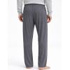 image:imageMens Pajama Pants with Short Length 27 Inseam Soft Lightweight Lounge Sleep Pants with Pockets and FlyCharcoal