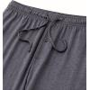 image:imageMens Pajama Pants with Short Length 27 Inseam Soft Lightweight Lounge Sleep Pants with Pockets and FlyCharcoal