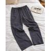 image:imageMens Pajama Pants with Short Length 27 Inseam Soft Lightweight Lounge Sleep Pants with Pockets and FlyCharcoal