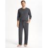 image:imageMens Pajama Pants with Short Length 27 Inseam Soft Lightweight Lounge Sleep Pants with Pockets and FlyCharcoal